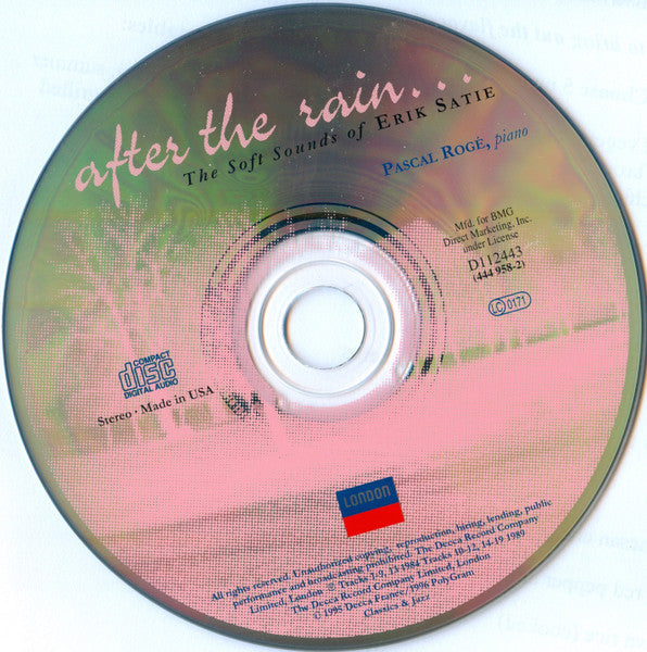 After The Rain... The Soft Sounds Of Erik Satie (CD) | Near Mint (NM) Near Mint (NM) Get Cheap Vinyl