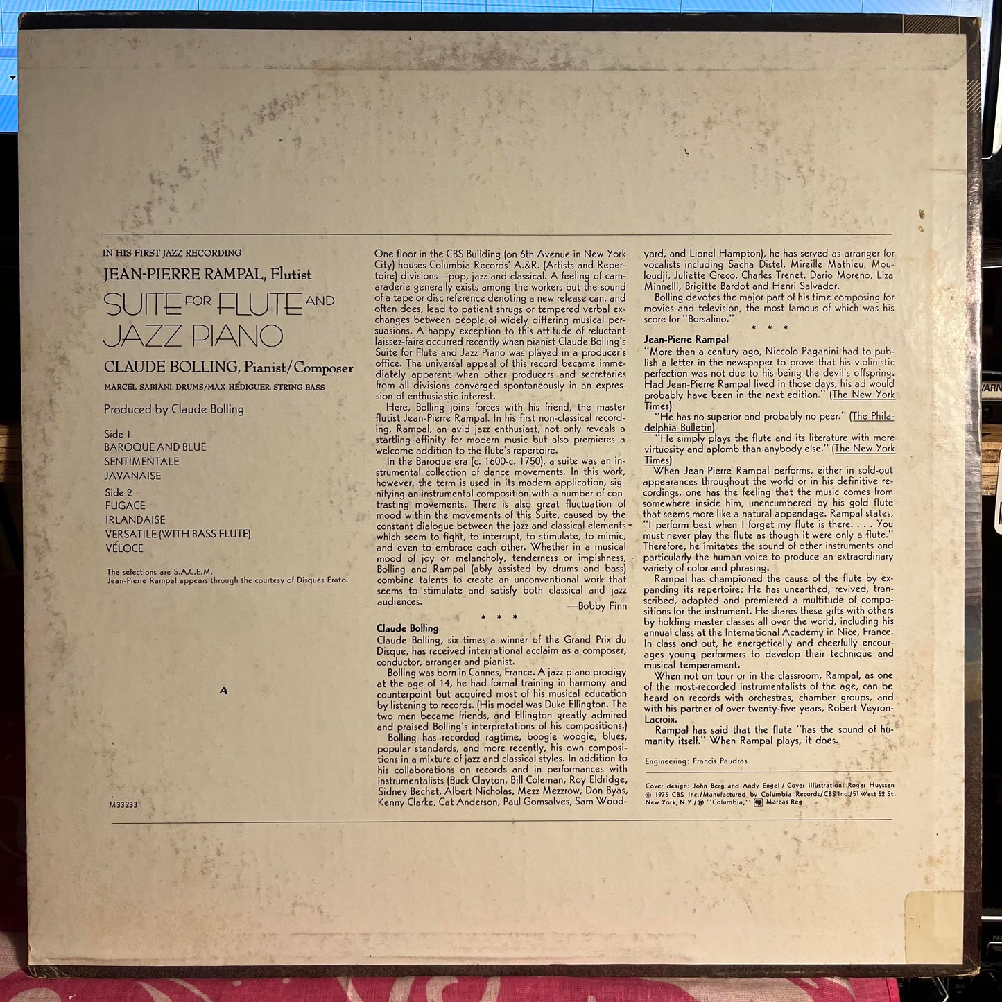 Suite For Flute And Jazz Piano *TERRE HAUTE* | Near Mint (NM) Very Good Plus (VG+) Get Cheap Vinyl