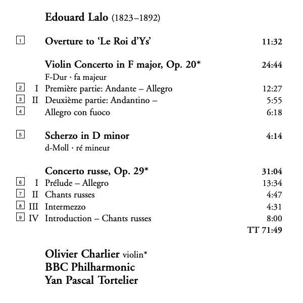 Concerto Russe / Violin Concerto / Overture To 'Le Roi D'Ys' / Scherzo In D Minor (CD) | Near Mint (NM) Near Mint (NM) Get Cheap Vinyl