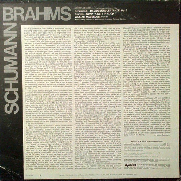 Davidsbündlertänze / Sonata No. 1 In C, Op. 1 | Near Mint (NM) Excellent (EX) Get Cheap Vinyl