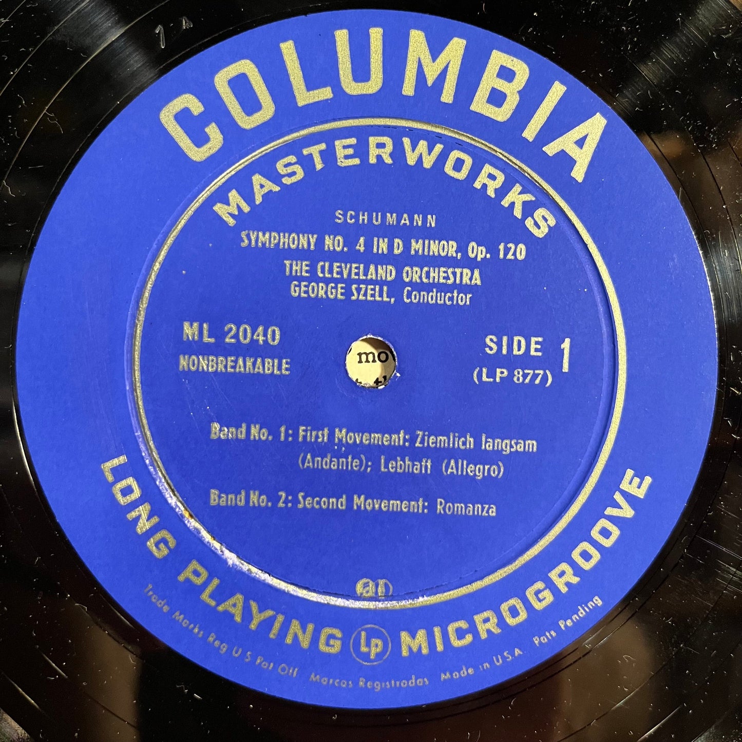 Symphony No. 4 In D-Minor, Op. 120 10" | Near Mint (NM) Near Mint (NM) Get Cheap Vinyl