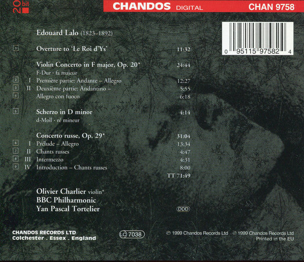 Concerto Russe / Violin Concerto / Overture To 'Le Roi D'Ys' / Scherzo In D Minor (CD) | Near Mint (NM) Near Mint (NM) Get Cheap Vinyl