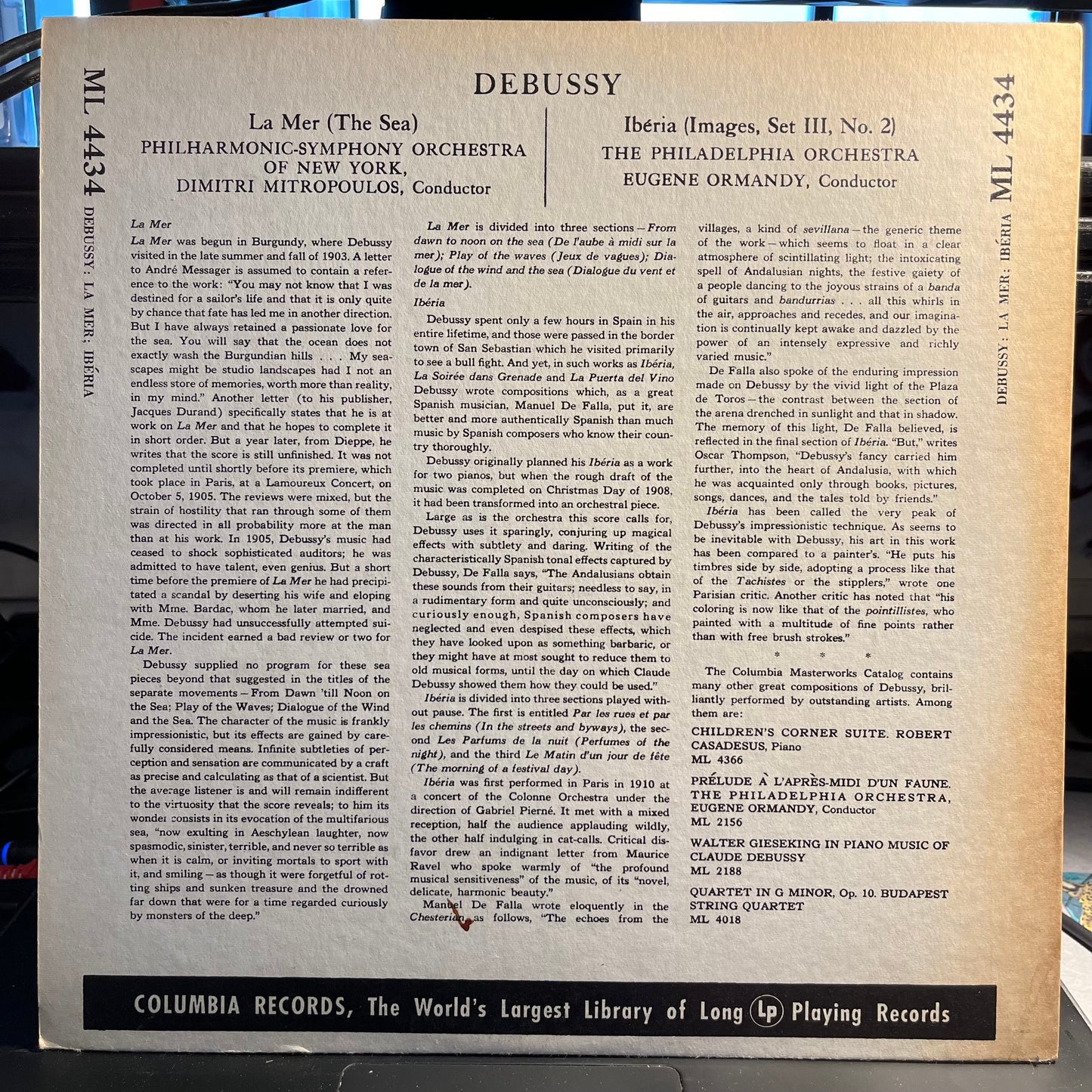 La Mer / Iberia | Near Mint (NM) Near Mint (NM) Get Cheap Vinyl