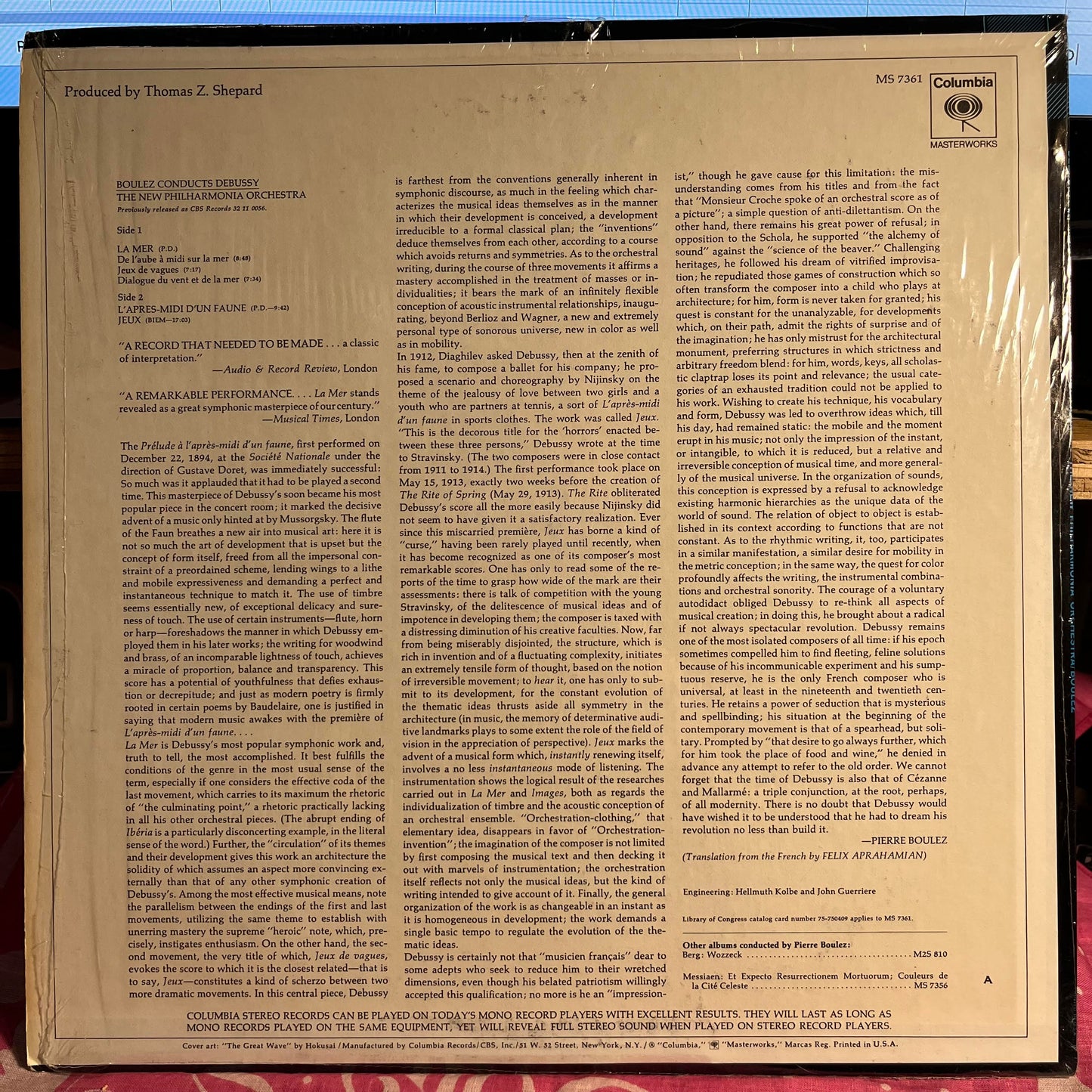 La Mer - L'Après Midi D'un Faune - Jeux *SHRINK* | Near Mint (NM) Near Mint (NM) Get Cheap Vinyl