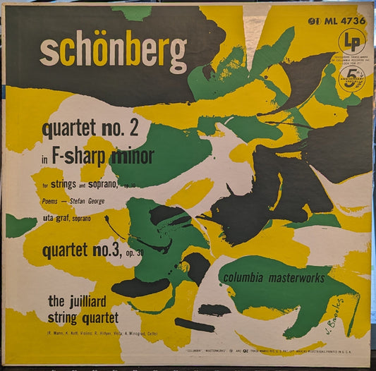 Quartet No. 2 In F-Sharp Minor For Strings And Soprano, Op. 10 / Quartet No. 3, Op. 30 | Near Mint (NM) Near Mint (NM) Get Cheap Vinyl