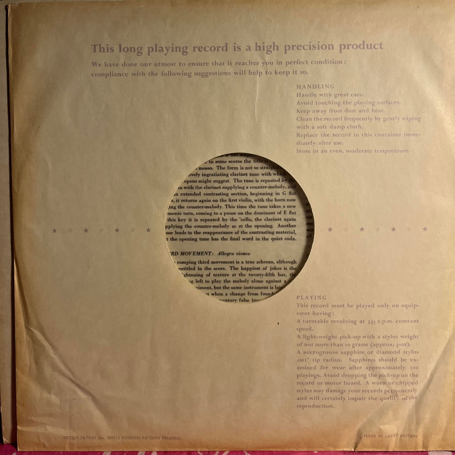 Octet In F Major Opus 166 For Clarinet, Horn, Bassoon And Strings | Near Mint (NM) Excellent (EX) Get Cheap Vinyl