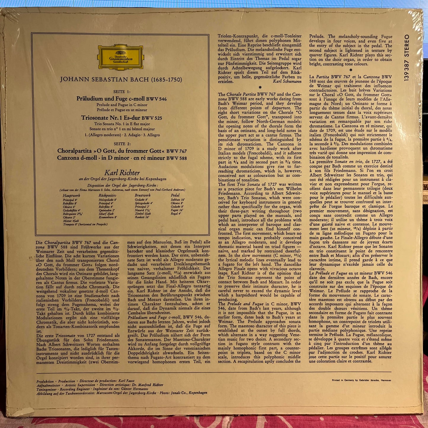 Orgelwerke = Organ Works = Œuvres Pour Orgue (Vol. 3) *SHRINK/GERMANY* | Near Mint (NM) Near Mint (NM) Get Cheap Vinyl