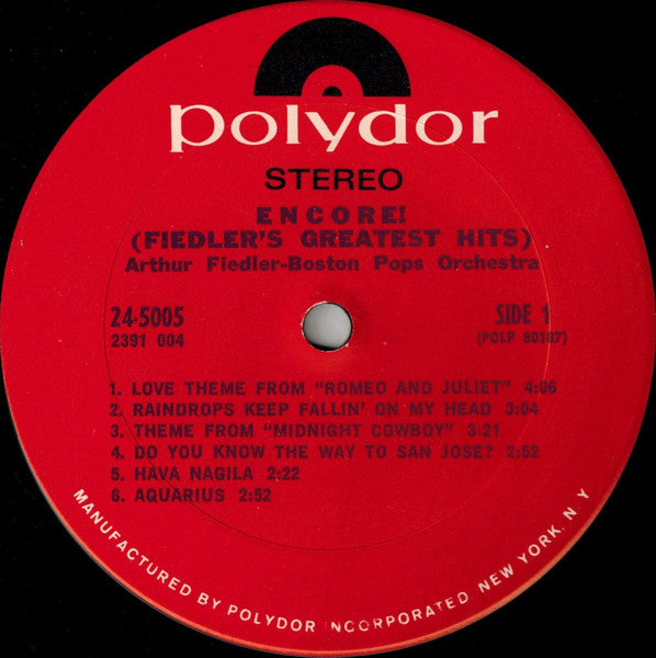 Encore (Fiedler's Greatest Hits) | Near Mint (NM) Excellent (EX) Get Cheap Vinyl