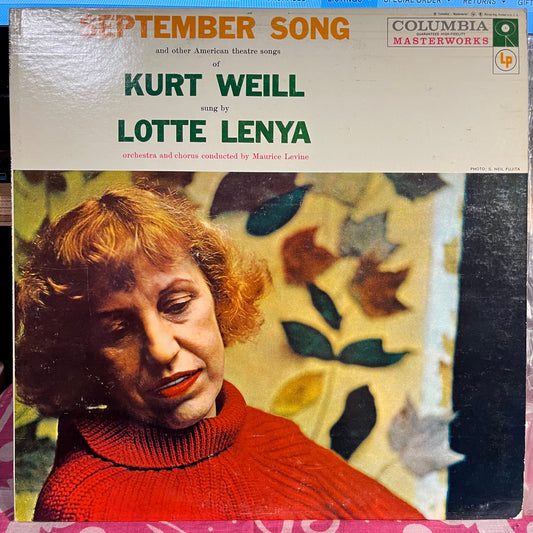 September Song And Other American Theatre Songs Of Kurt Weill *MONO* | Near Mint (NM) Excellent (EX) Get Cheap Vinyl