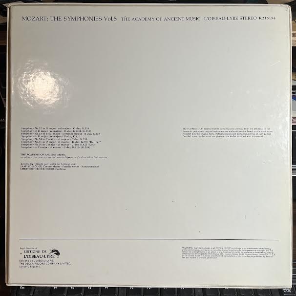 The Symphonies Vol. 5 (4xVINYL BOX) | Near Mint (NM or M-) Near Mint (NM or M-) Get Cheap Vinyl