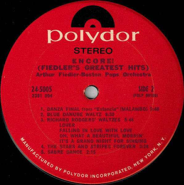 Encore (Fiedler's Greatest Hits) | Near Mint (NM) Excellent (EX) Get Cheap Vinyl