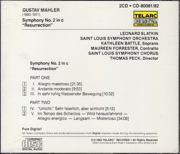 Symphony No. 2 In C Minor, "Resurrection" (2xCD) | Near Mint (NM or M-) Near Mint (NM or M-) Get Cheap Vinyl