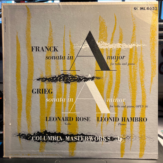 Franck: Sonata In A Major / Grieg: Sonata In A Minor | Near Mint (NM) Excellent (EX) Get Cheap Vinyl