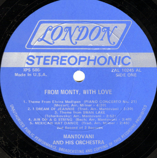 From Monty, With Love | Near Mint (NM) Excellent (EX) Get Cheap Vinyl