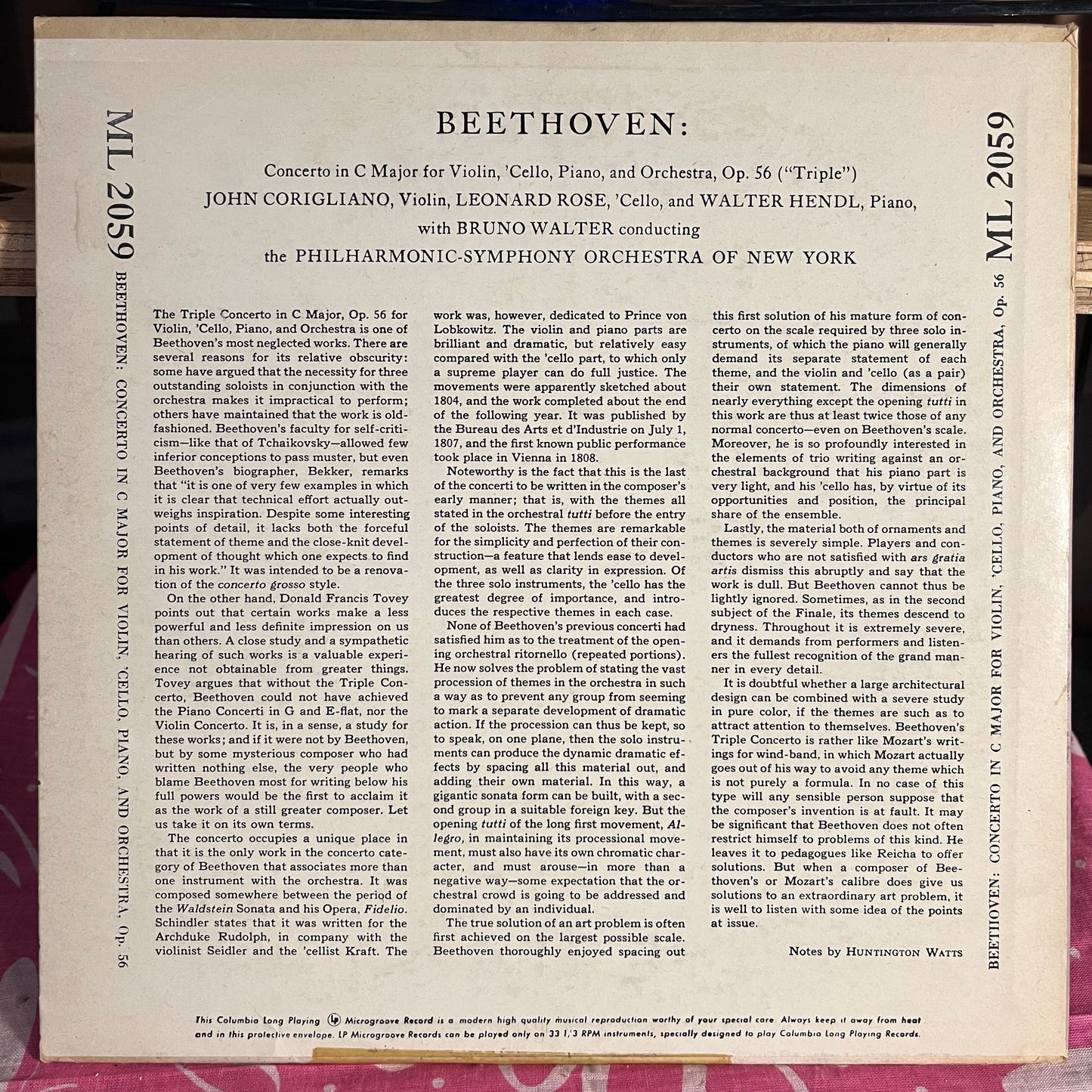 Concerto In C Major For Violin, 'Cello, Piano, And Orchestra, Op. 56 ("Triple") 10" | Near Mint (NM) Excellent (EX) Get Cheap Vinyl