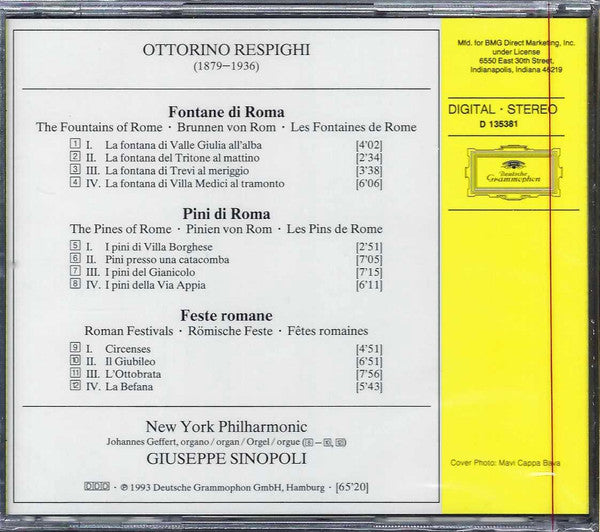 Pini di Roma • Fontane di Roma • Feste Romane (CD) | Near Mint (NM) Near Mint (NM) Get Cheap Vinyl