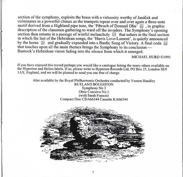 Hebridean Symphony / Celtic Symphony / The Witch Of Atlas / The Sea Reivers | Near Mint (NM) Near Mint (NM or M-) Get Cheap Vinyl