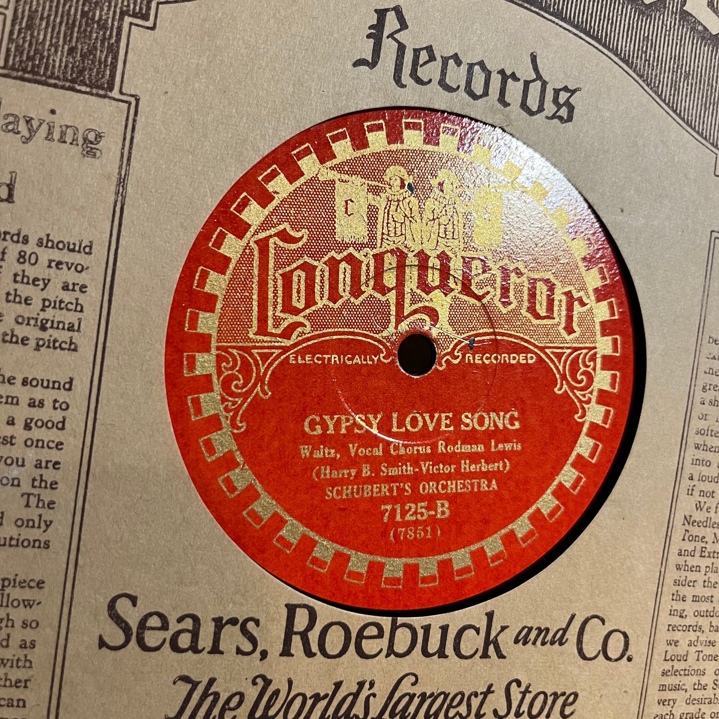 Ah! Sweet Mystery Of Life / Gypsy Love Song (78RPM 10" RECORD) | Near Mint (NM) Very Good Plus (VG+) Get Cheap Vinyl