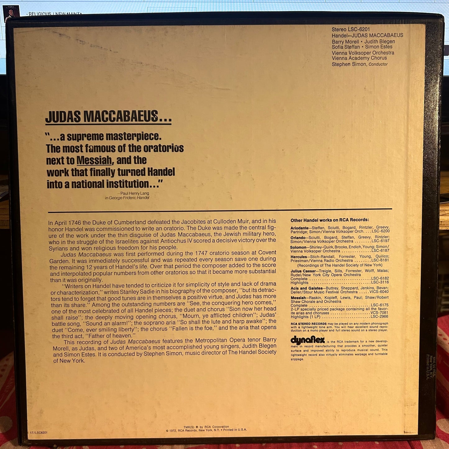 Judas Maccabaeus *BOX* | Near Mint (NM) Very Good Plus (VG+) Get Cheap Vinyl
