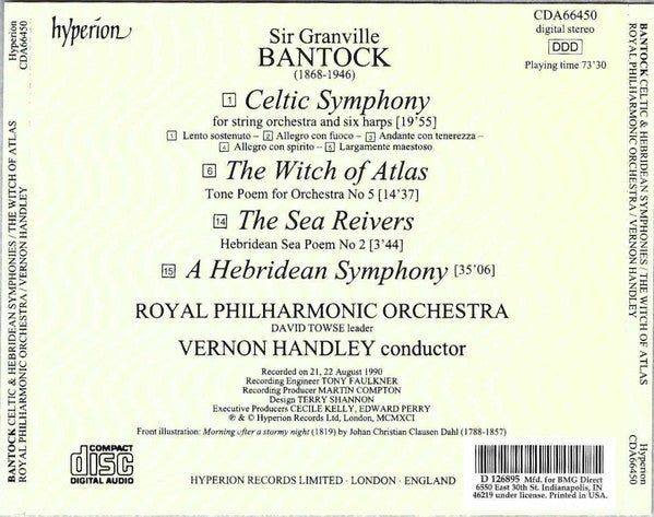 Hebridean Symphony / Celtic Symphony / The Witch Of Atlas / The Sea Reivers | Near Mint (NM) Near Mint (NM or M-) Get Cheap Vinyl