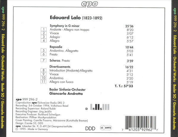 Symphony In G Minor · Rhapsody · Scherzo · Divertimento (CD) | Near Mint (NM) Near Mint (NM) Get Cheap Vinyl