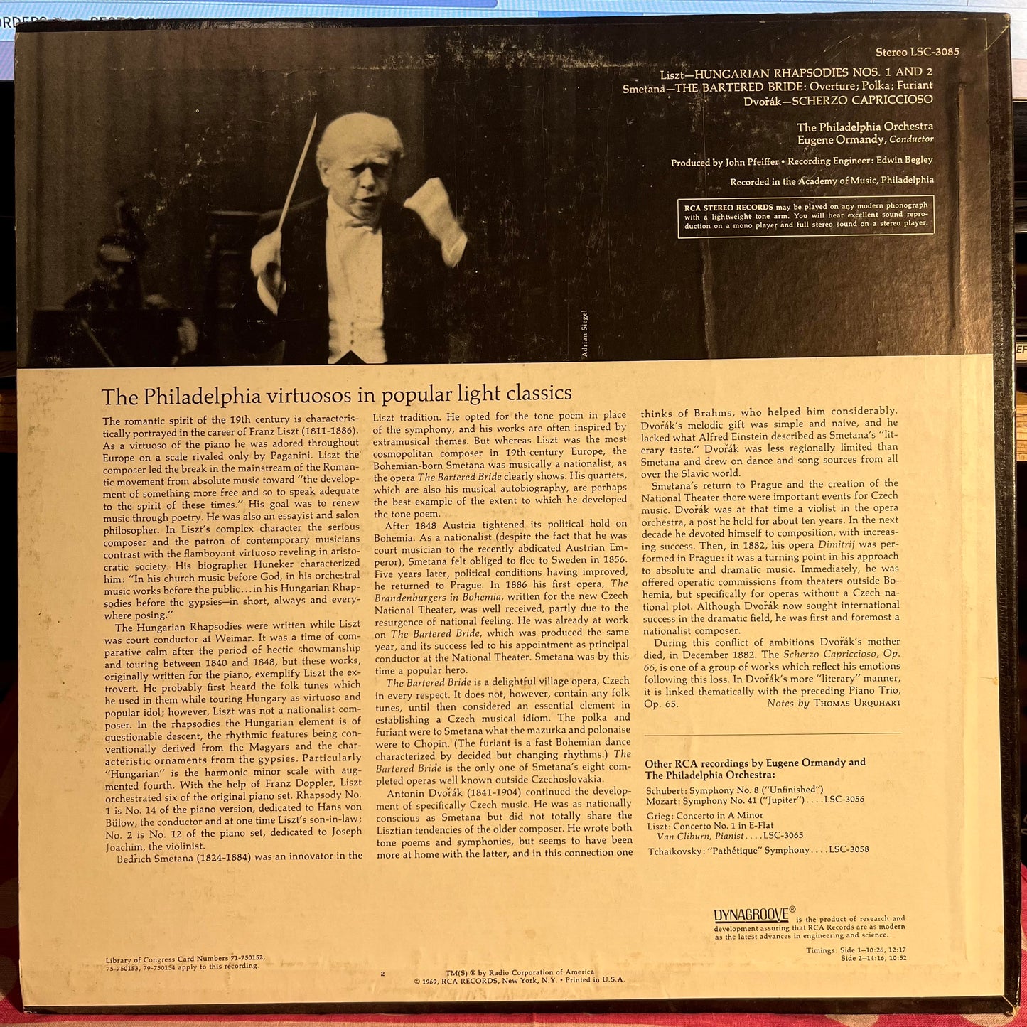 Hungarian Rhapsodies Nos. 1 And 2, Bartered Bride: Overture *STEREO/RED SEAL* | Near Mint (NM) Excellent (EX) Get Cheap Vinyl