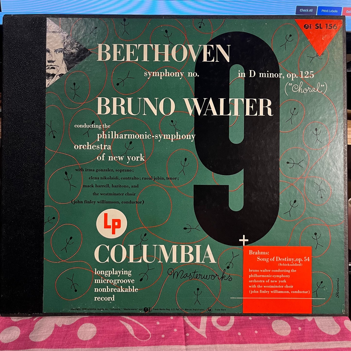 Symphony No. 9 In D Minor, Op. 125 (Choral) / Song Of Destiny, Op. 54 (Schicksalslied) | Very Good Plus (VG+) Near Mint (NM) Get Cheap Vinyl