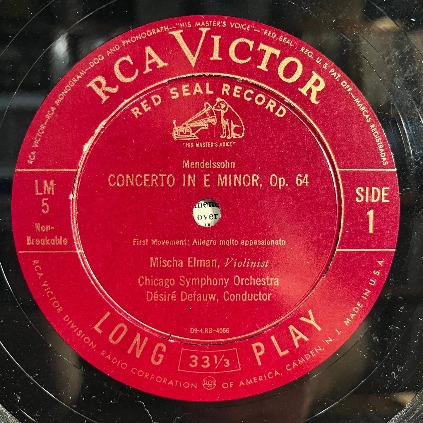 Concerto In E Minor Op. 64 10" | Very Good (VG) Very Good Plus (VG+) Get Cheap Vinyl