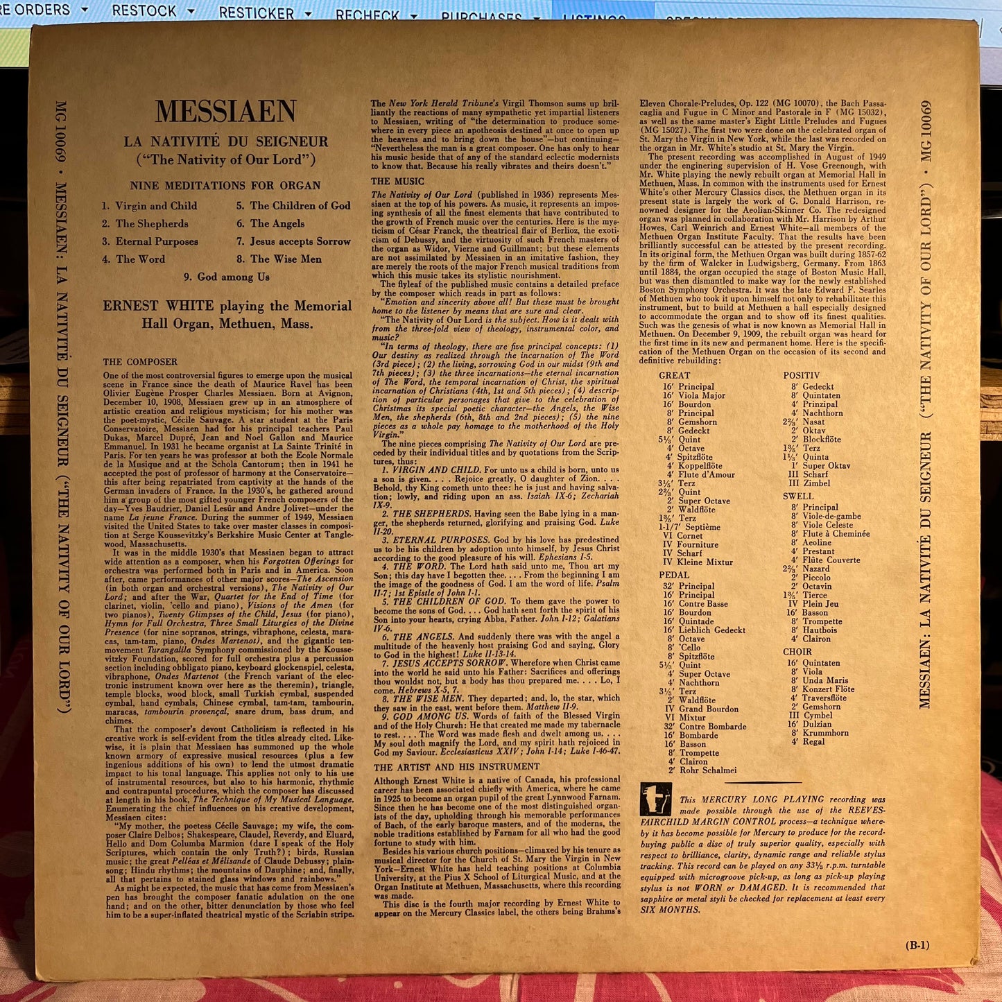 La Nativité Du Seigneur = "The Nativity Of Our Lord" | Very Good (VG) Very Good Plus (VG+) Get Cheap Vinyl