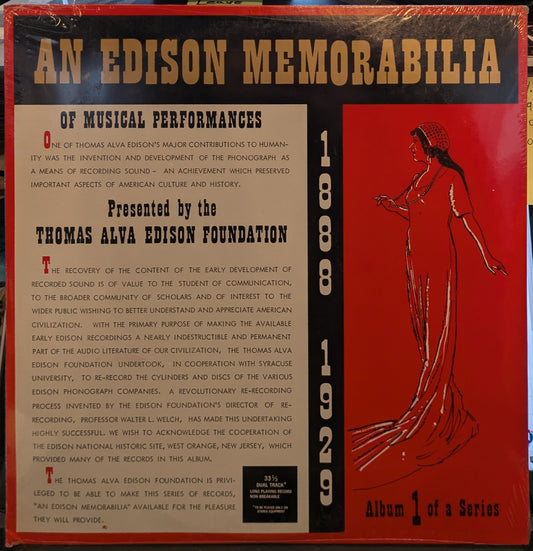 An Edison Memorabilia Of Musical Performances Volume One (VINYL) | Mint (M) Mint (M) Get Cheap Vinyl