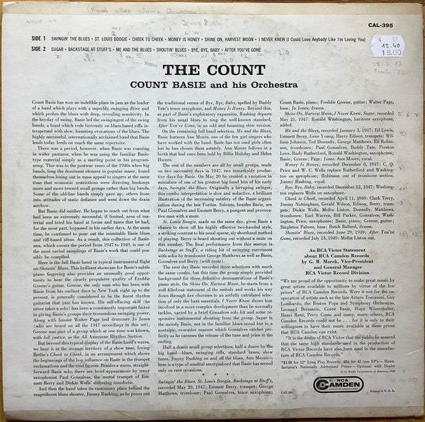 The Count | Very Good Plus (VG+) Very Good (VG) Get Cheap Vinyl