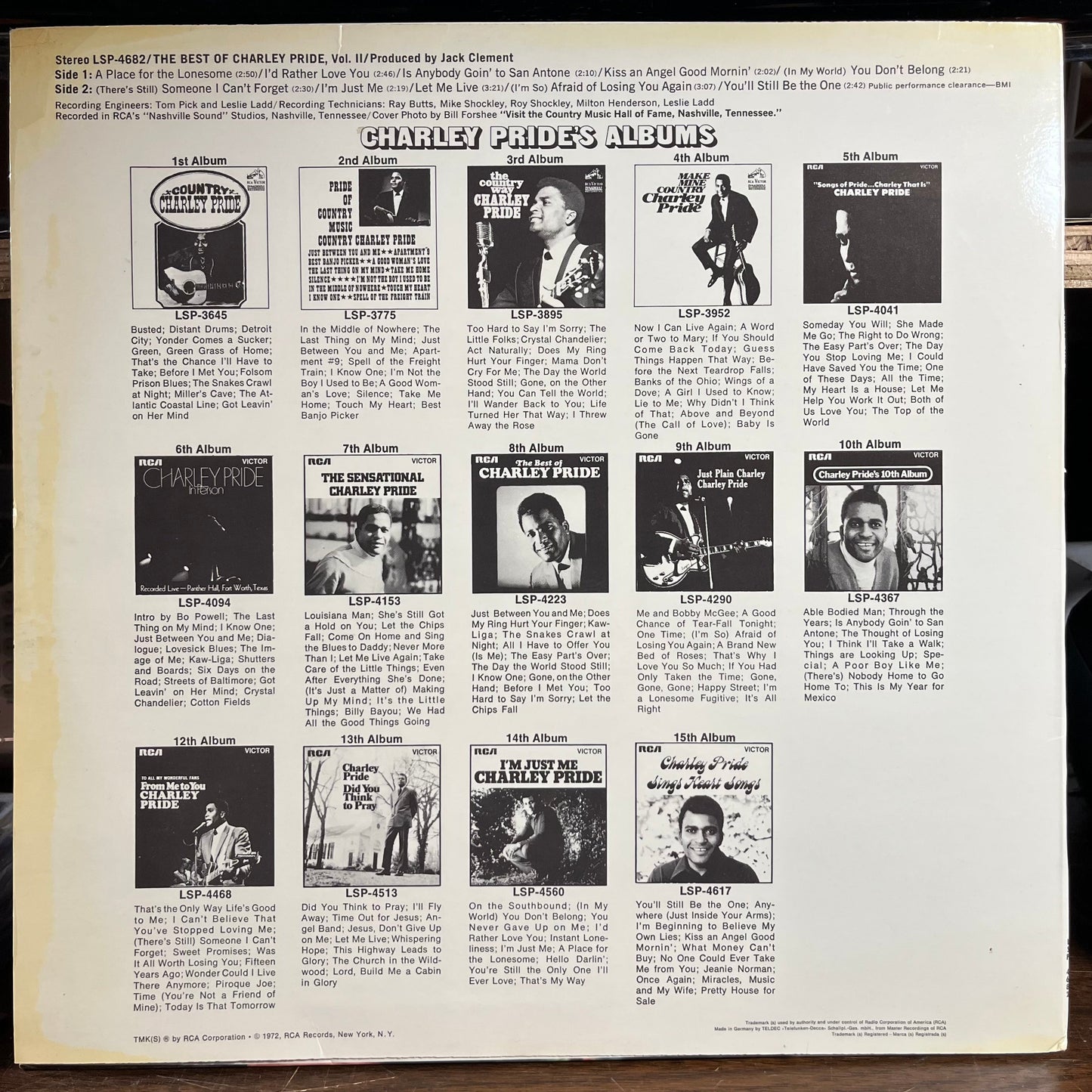 The Best Of Charley Pride Vol. II (GERMAN VINYL) | Near Mint- (NM-) Near Mint (NM or M-) Get Cheap Vinyl