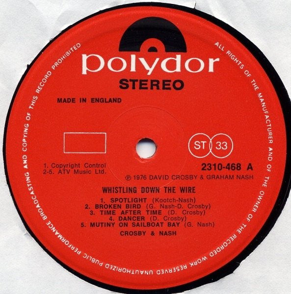 Whistling Down The Wire | Very Good Plus (VG+) Near Mint (NM) Get Cheap Vinyl