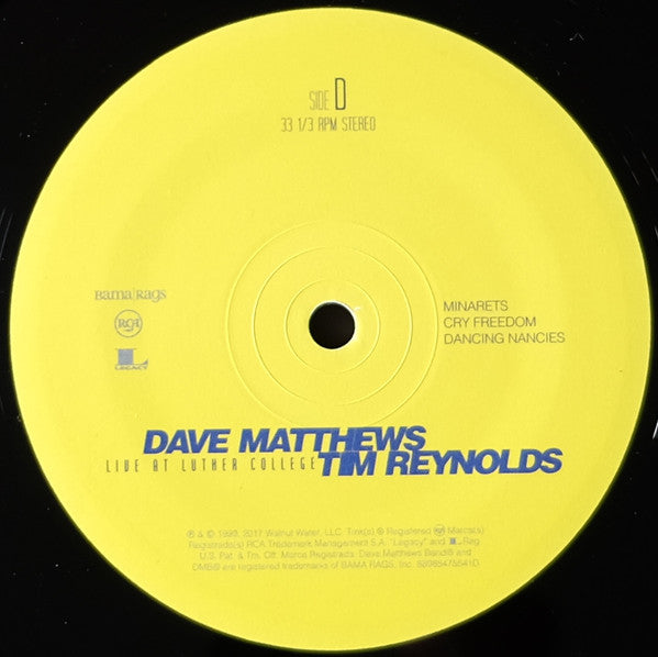 Dave Matthews & Tim Reynolds Live At Luther College RCA, Bama Rags Records Box, 150 + 4xLP, Album, RE Mint (M) Mint (M) Get Cheap Vinyl