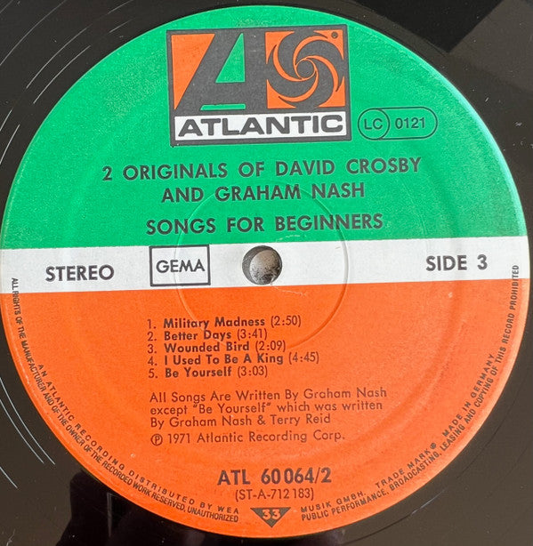 2 Originals Of David Crosby & Graham Nash | Near Mint (NM) Near Mint (NM) Get Cheap Vinyl