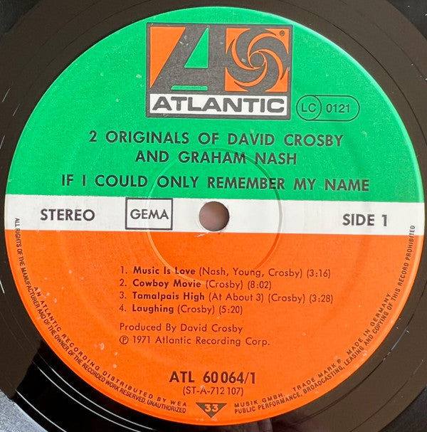 2 Originals Of David Crosby & Graham Nash | Near Mint (NM) Near Mint (NM) Get Cheap Vinyl
