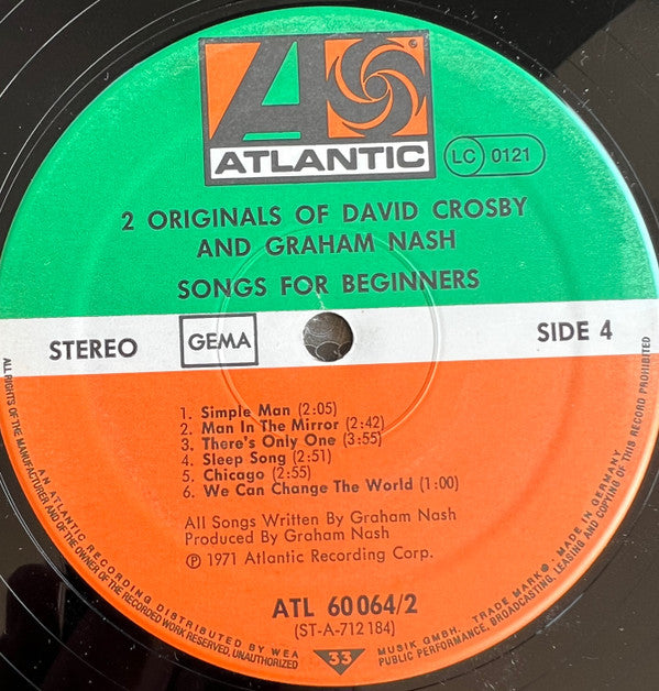2 Originals Of David Crosby & Graham Nash | Near Mint (NM) Near Mint (NM) Get Cheap Vinyl