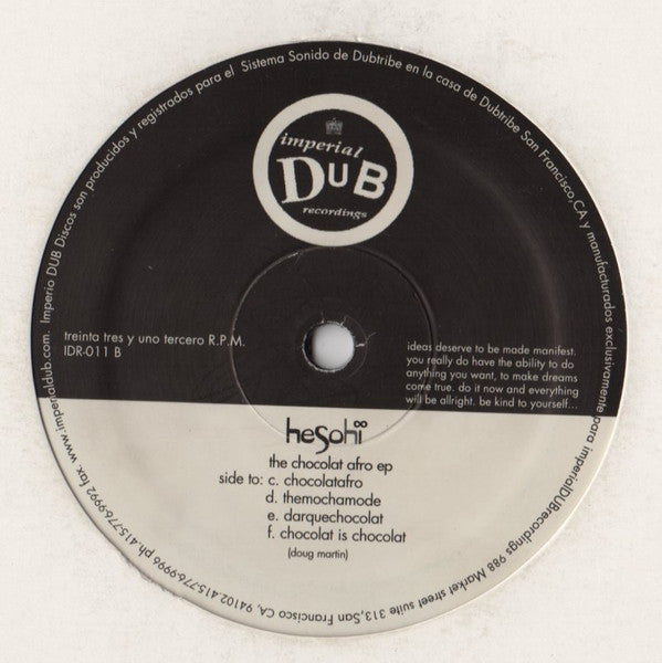 The Chocolat Afro EP (VINYL) | Excellent (EX) Generic Get Cheap Vinyl