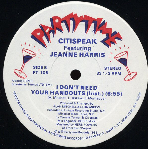 I Don't Need Your Handouts | Excellent (EX) Very Good Plus (VG+) Get Cheap Vinyl