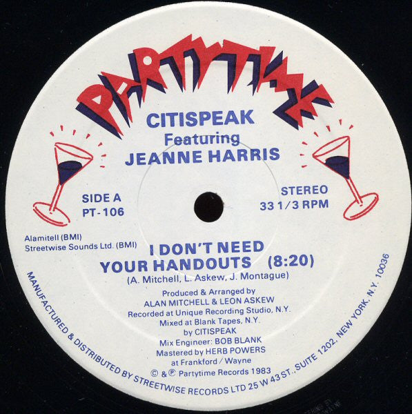 I Don't Need Your Handouts | Excellent (EX) Very Good Plus (VG+) Get Cheap Vinyl