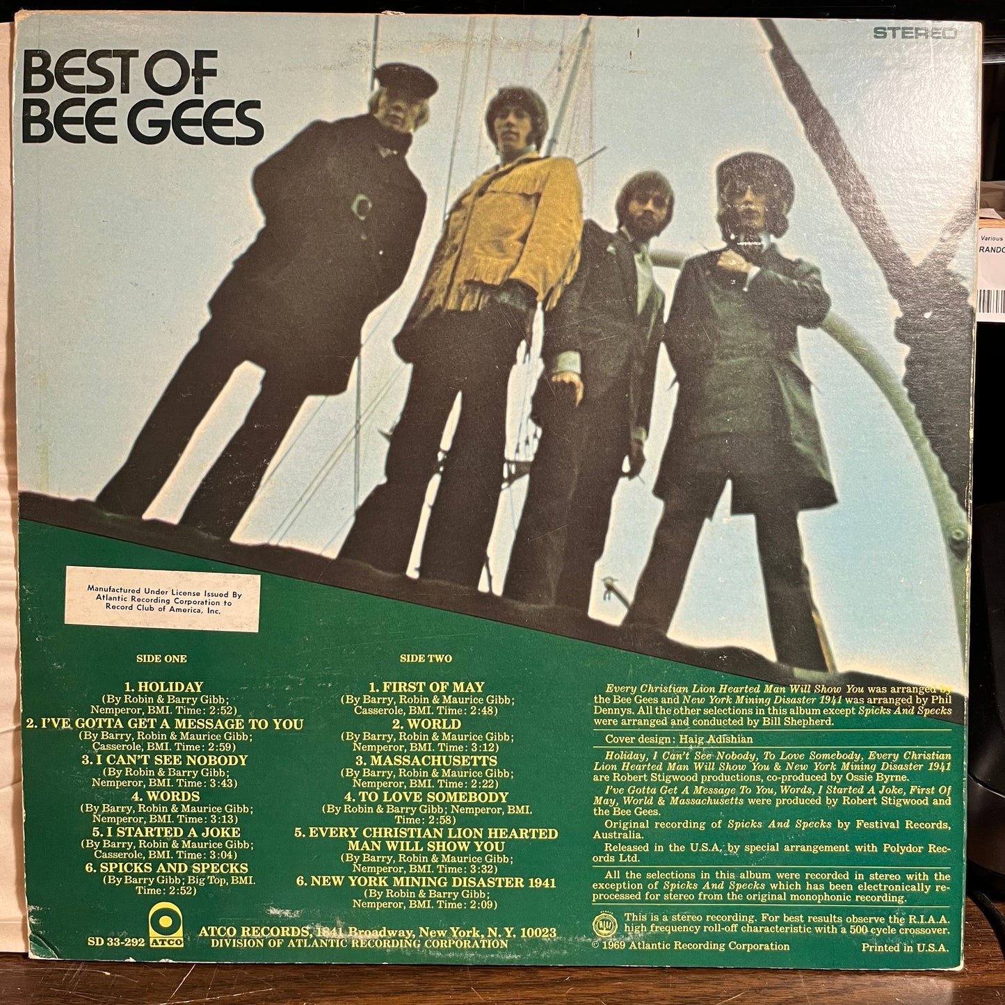Best Of Bee Gees (VINYL) | Very Good Plus (VG+) Very Good Plus Plus (VG++) Get Cheap Vinyl