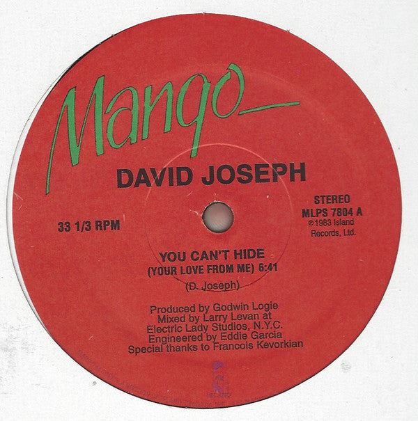 You Can't Hide (Your Love From Me) | Mint (M) Generic Get Cheap Vinyl
