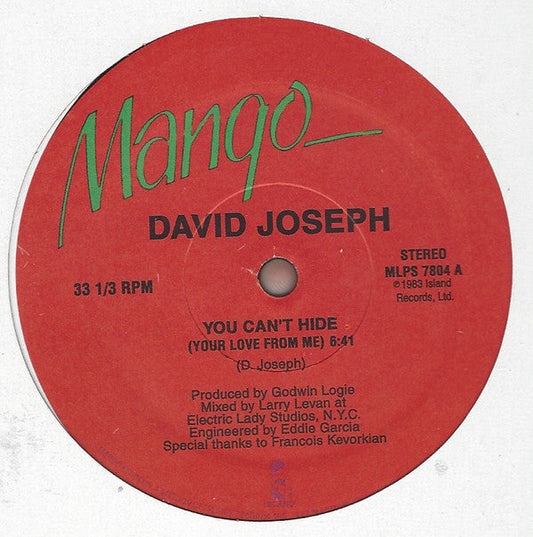 You Can't Hide (Your Love From Me) | Mint (M) Generic Get Cheap Vinyl