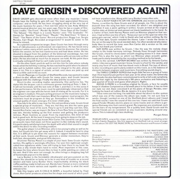 Discovered Again! | Very Good Plus (VG+) Near Mint (NM) Get Cheap Vinyl