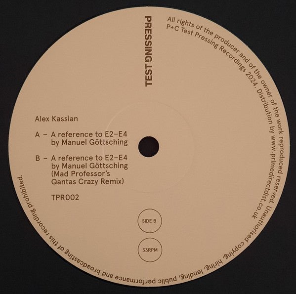 E2-E4 - A Reference To E2-E4 By Manuel Göttsching | Mint (M) Near Mint (NM) Get Cheap Vinyl