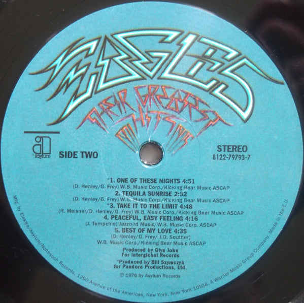 Eagles Their Greatest Hits 1971-1975 Asylum Records, Rhino Records (2) LP, Album, Comp, RE, 180 Mint (M) Mint (M) Get Cheap Vinyl