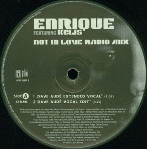 Not In Love Radio Mix (Black) | Very Good Plus (VG+) Very Good (VG) Get Cheap Vinyl