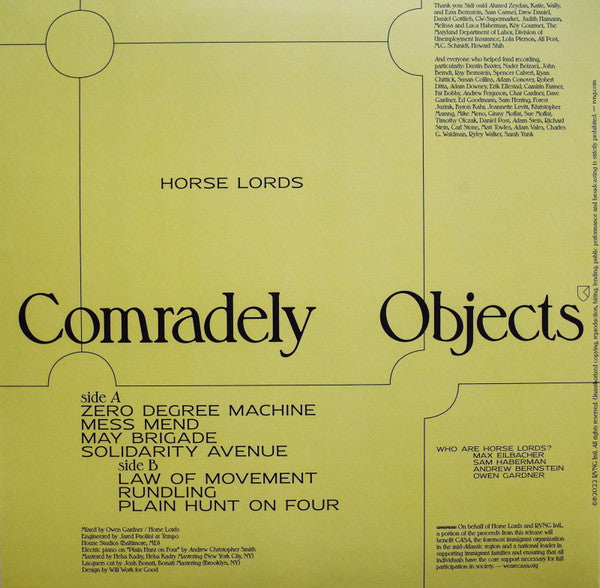 Comradely Objects (Ltd White VInyl) | Mint (M) Mint (M) Get Cheap Vinyl