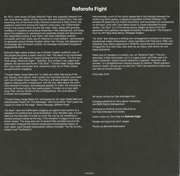 Music Of Fela - Roforofo Fight | Mint (M) Mint (M) Get Cheap Vinyl