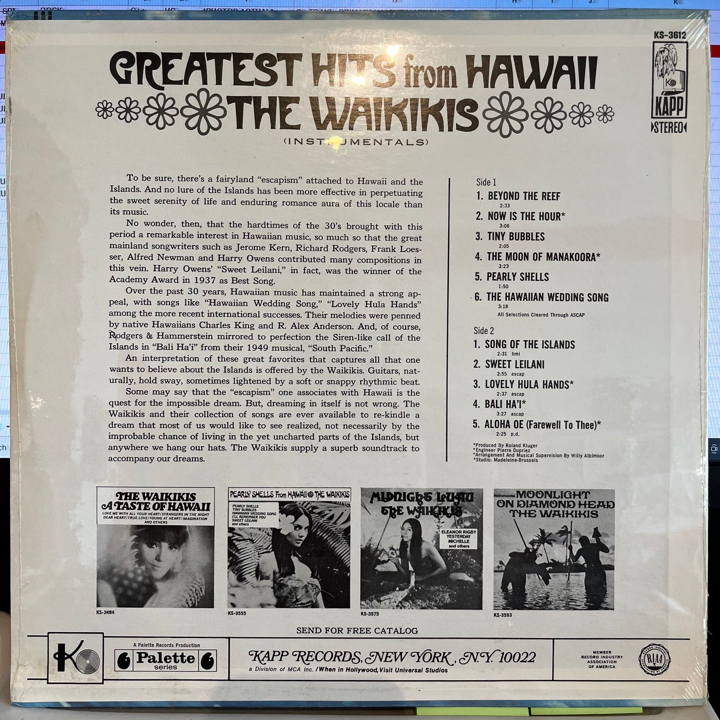 Greatest Hits From Hawaii (Instrumentals) *SEALED* | Mint (M) Mint (M) Get Cheap Vinyl